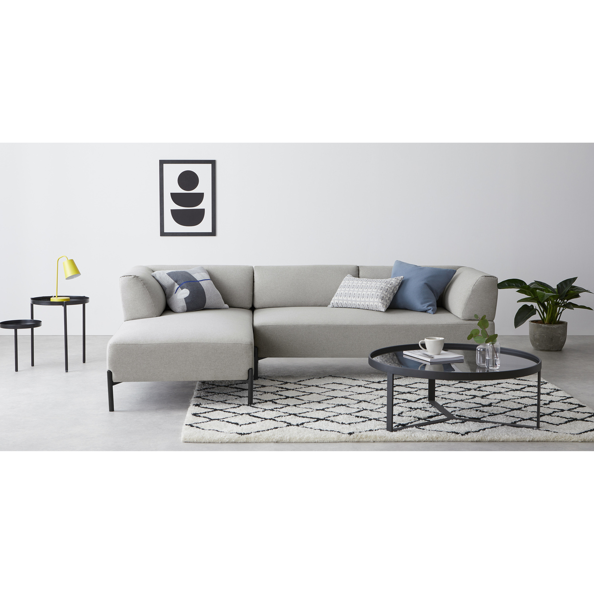 Kiva Left Hand Facing Chaise End Corner Sofa, Hail Grey – image 2