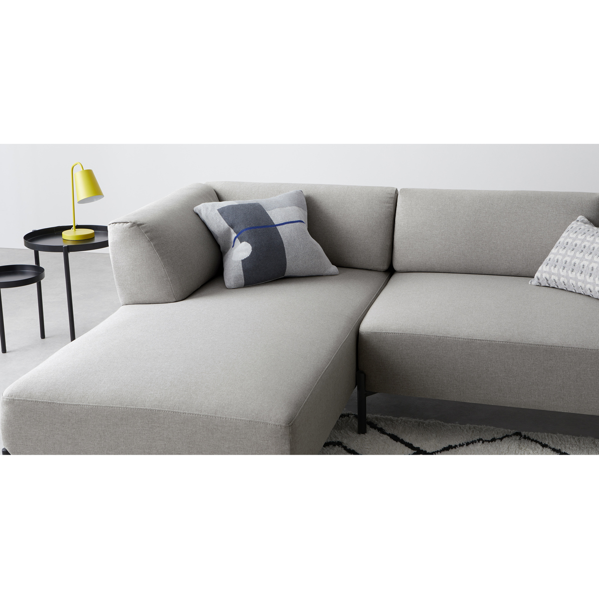 Kiva Left Hand Facing Chaise End Corner Sofa, Hail Grey – image 5