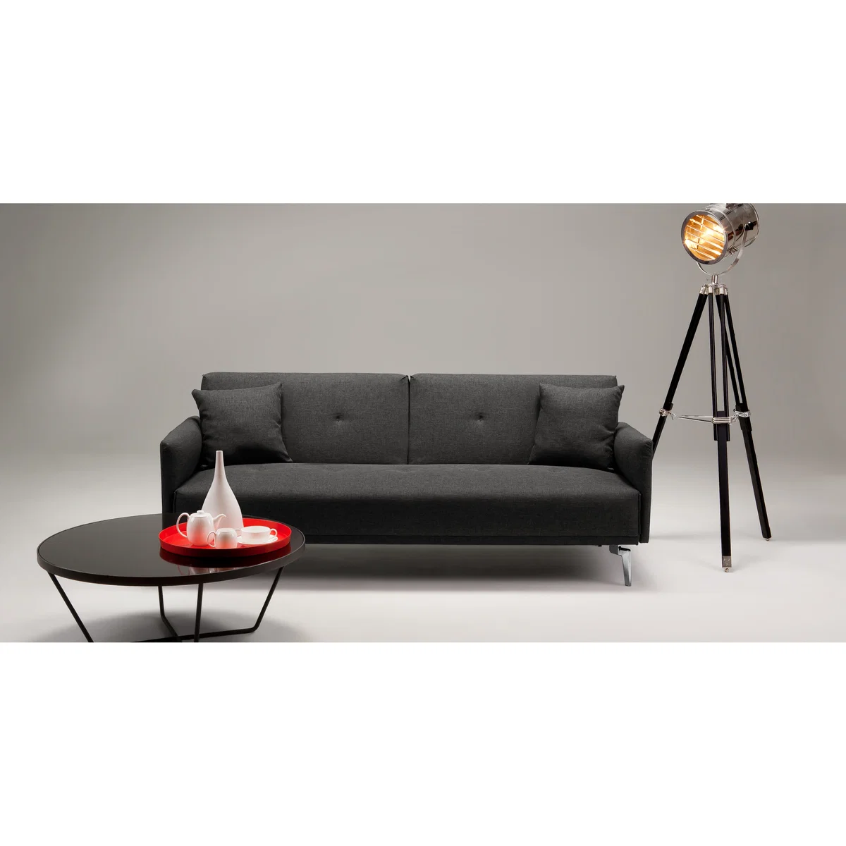 Akio Click Clack Sofa Bed, Cygnet Grey – image 7