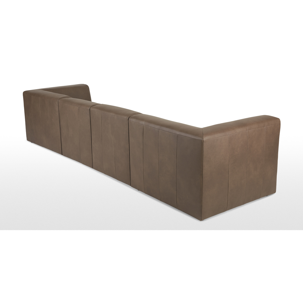 Juno 4 Seater Modular Sofa, Columbus Brown Leather – image 5