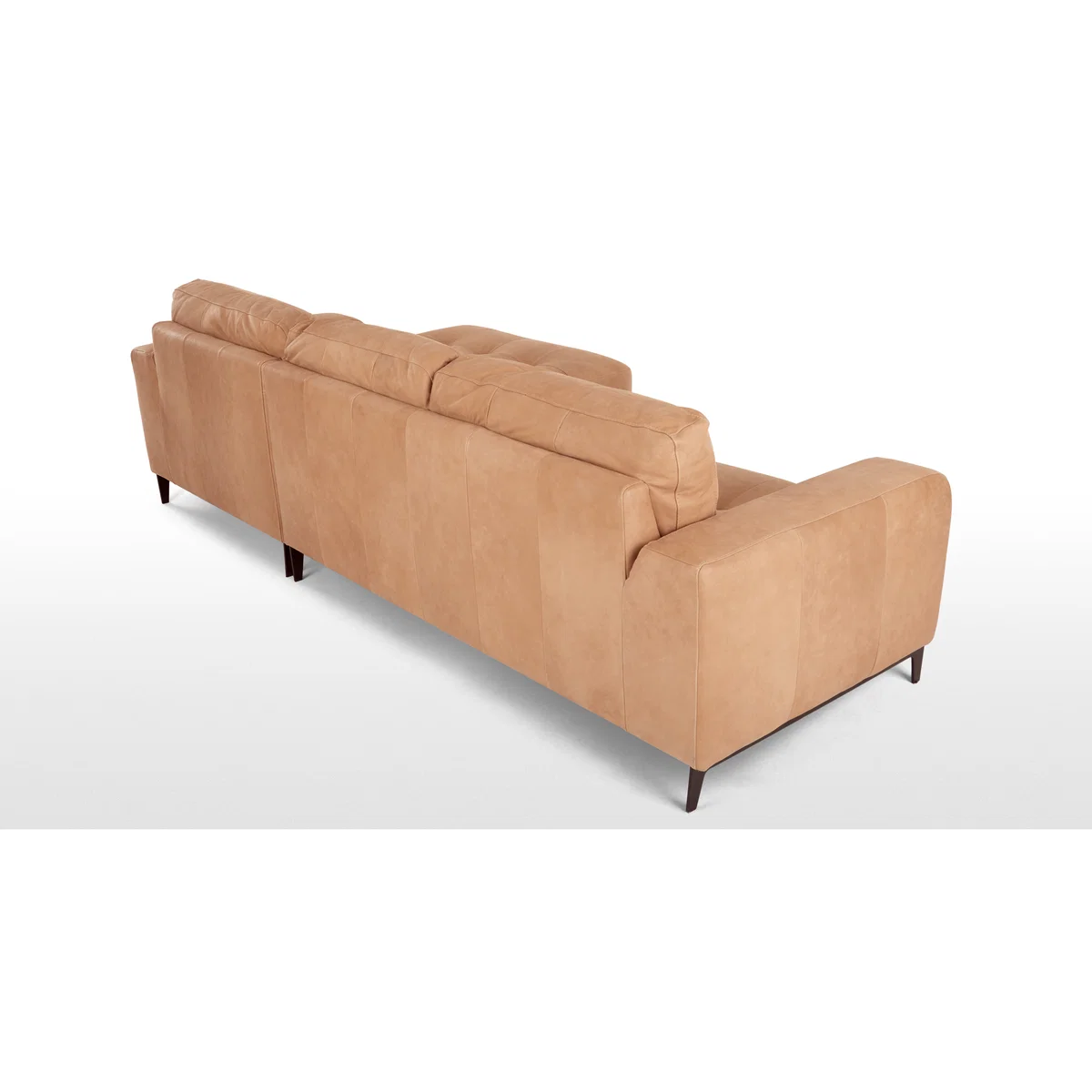 Luciano Right Hand Facing Chaise End Corner Sofa, Tan Leather – image 5