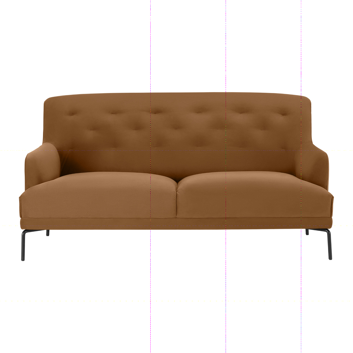 Attwood 2.5 Seater Sofa, Golden Amber Velvet – image 1
