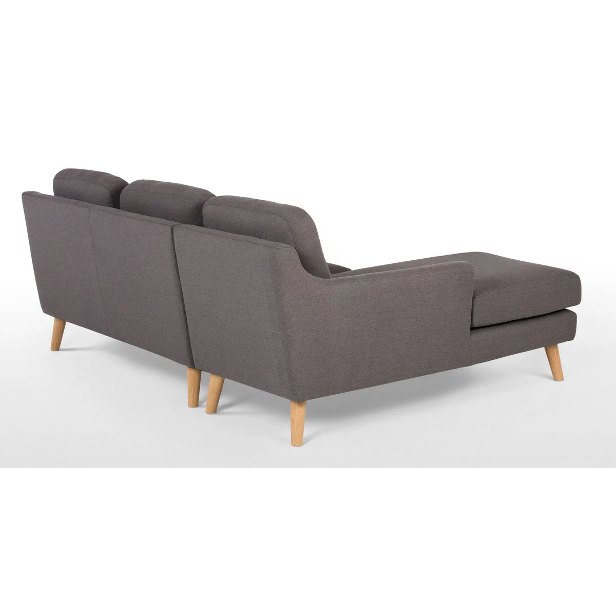 Rufus Left Hand Facing Chaise End Corner Sofa, Rhino Grey – image 4