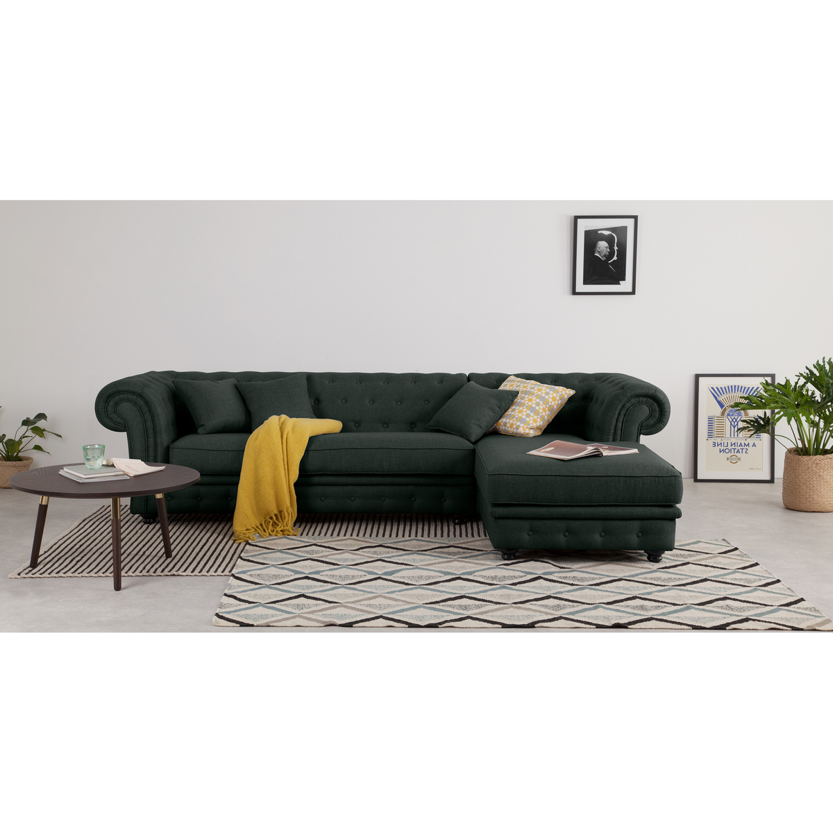 Branagh Right Hand Facing Chaise End  Corner Sofa, Anthracite Grey – image 3
