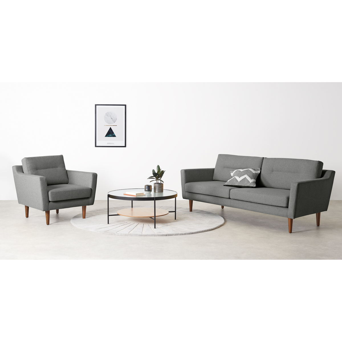Walker 3 Seater Sofa, Mountain Grey – image 3