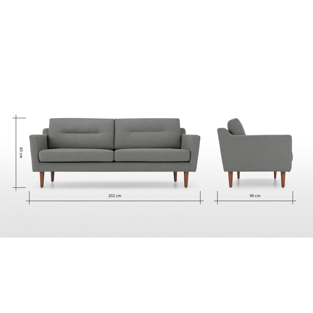 Walker 3 Seater Sofa, Mountain Grey – image 8