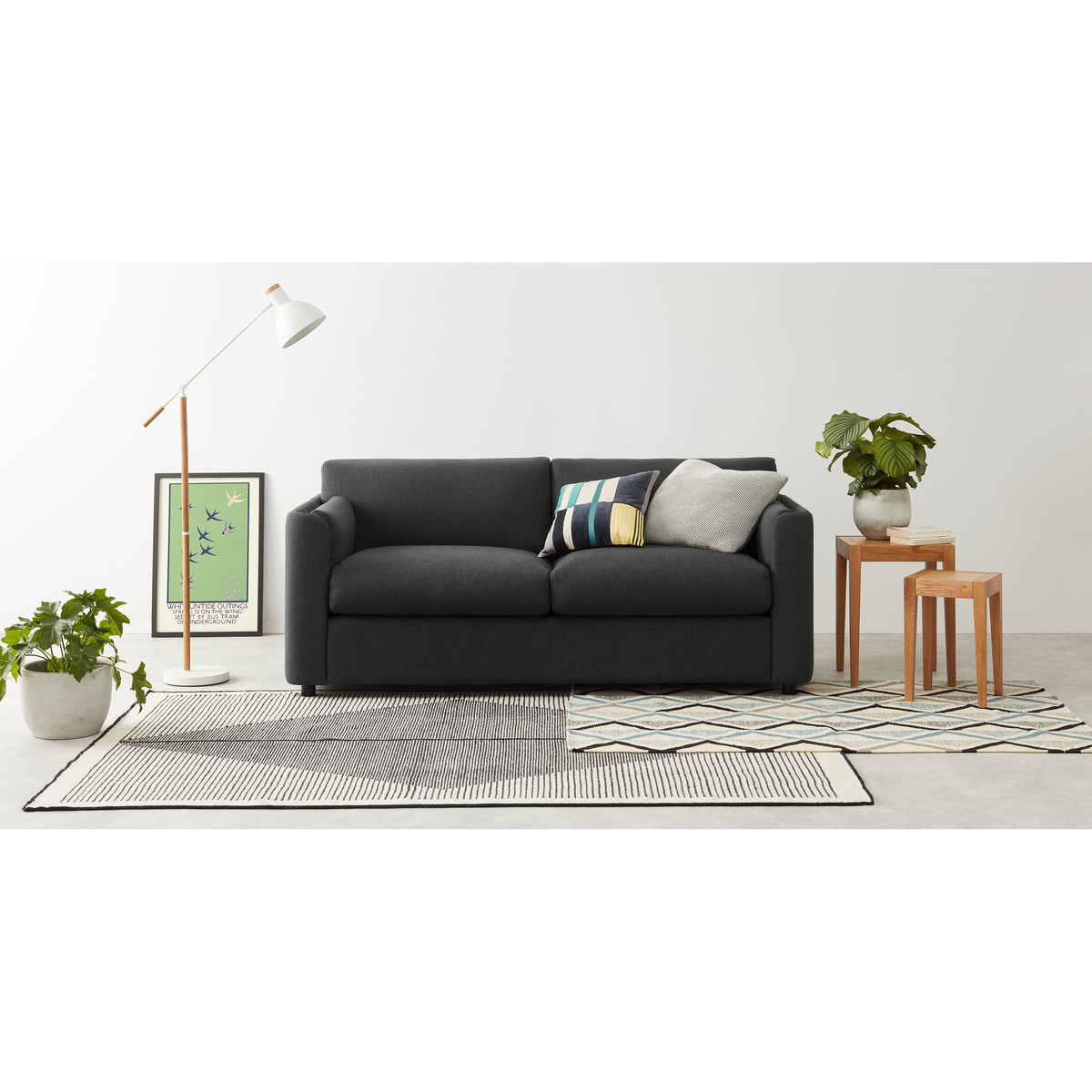 Baen 2 Seater Sofa Bed, Sterling Grey – image 3