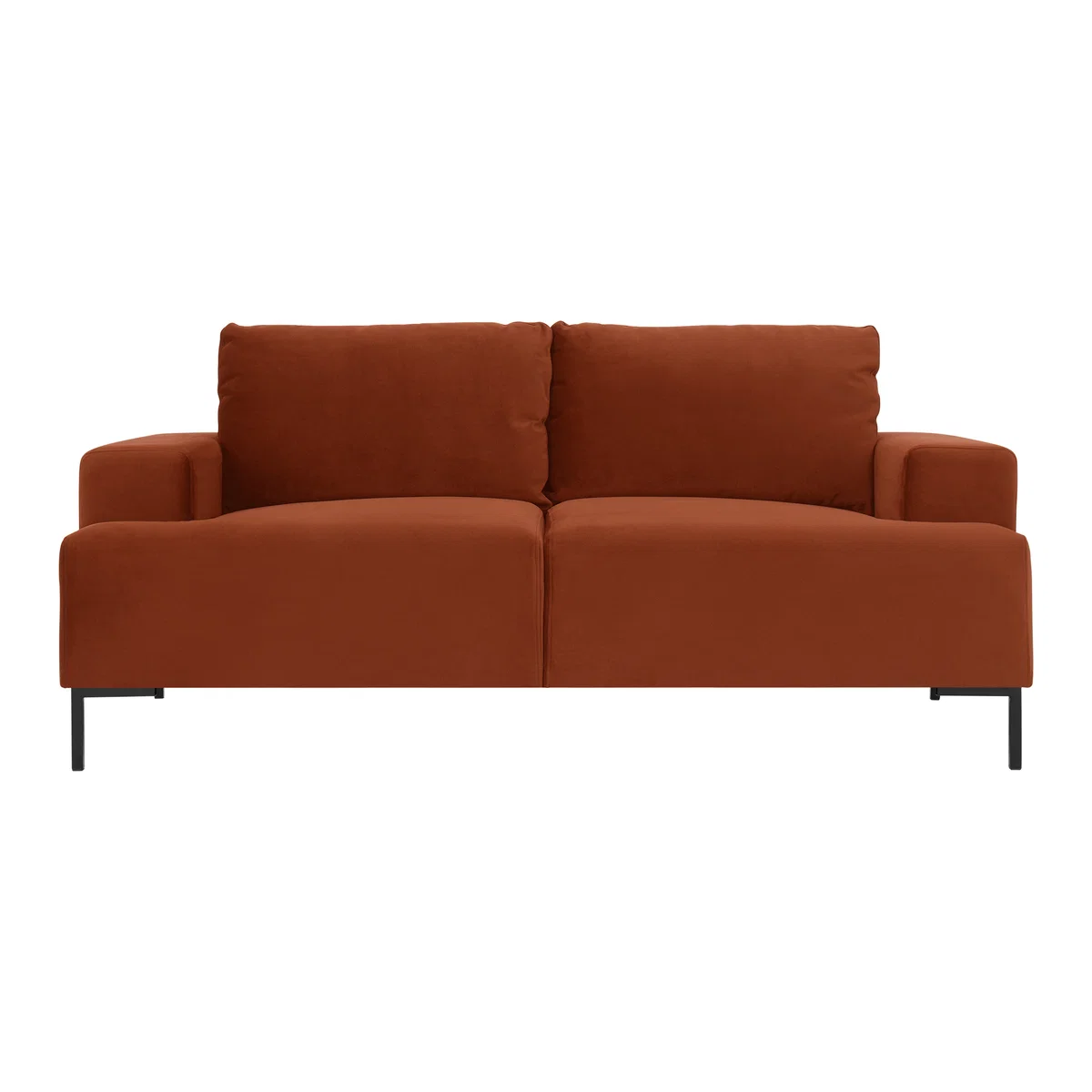 Frederik 2 Seater Sofa, Nutmeg Orange Velvet – image 1