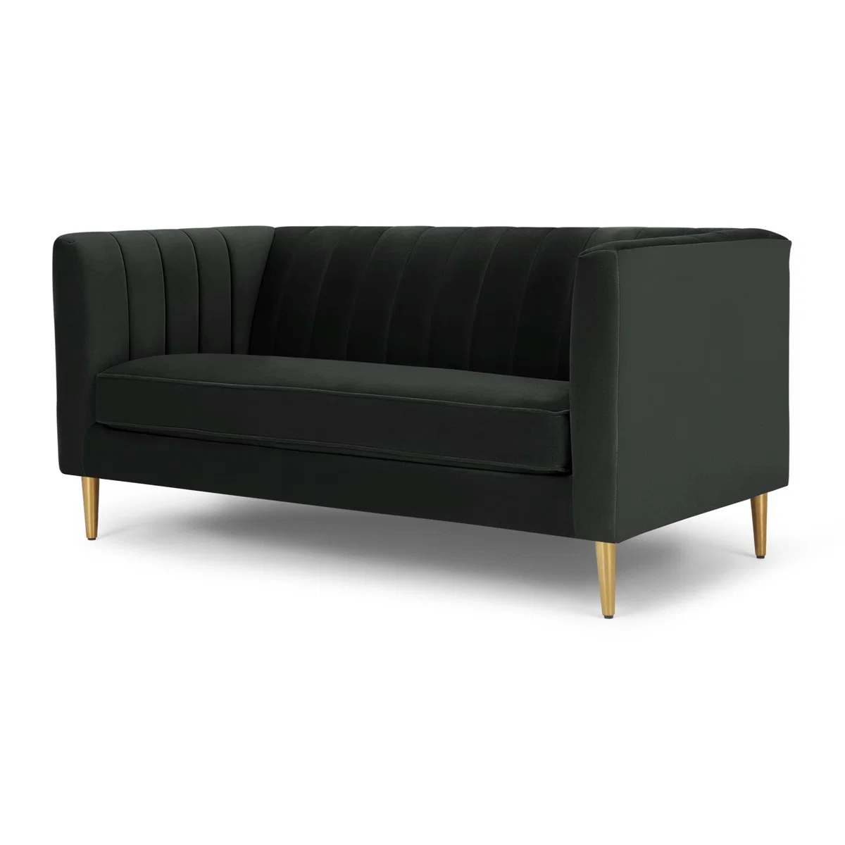 Amicie 2 Seater Sofa, Dark Anthracite Velvet – image 2