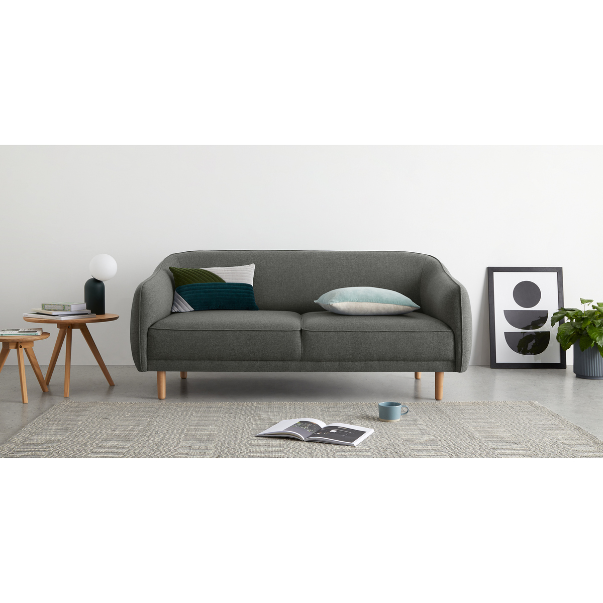 Haring 3 Seater Sofa, Cadet Dark Grey – image 3