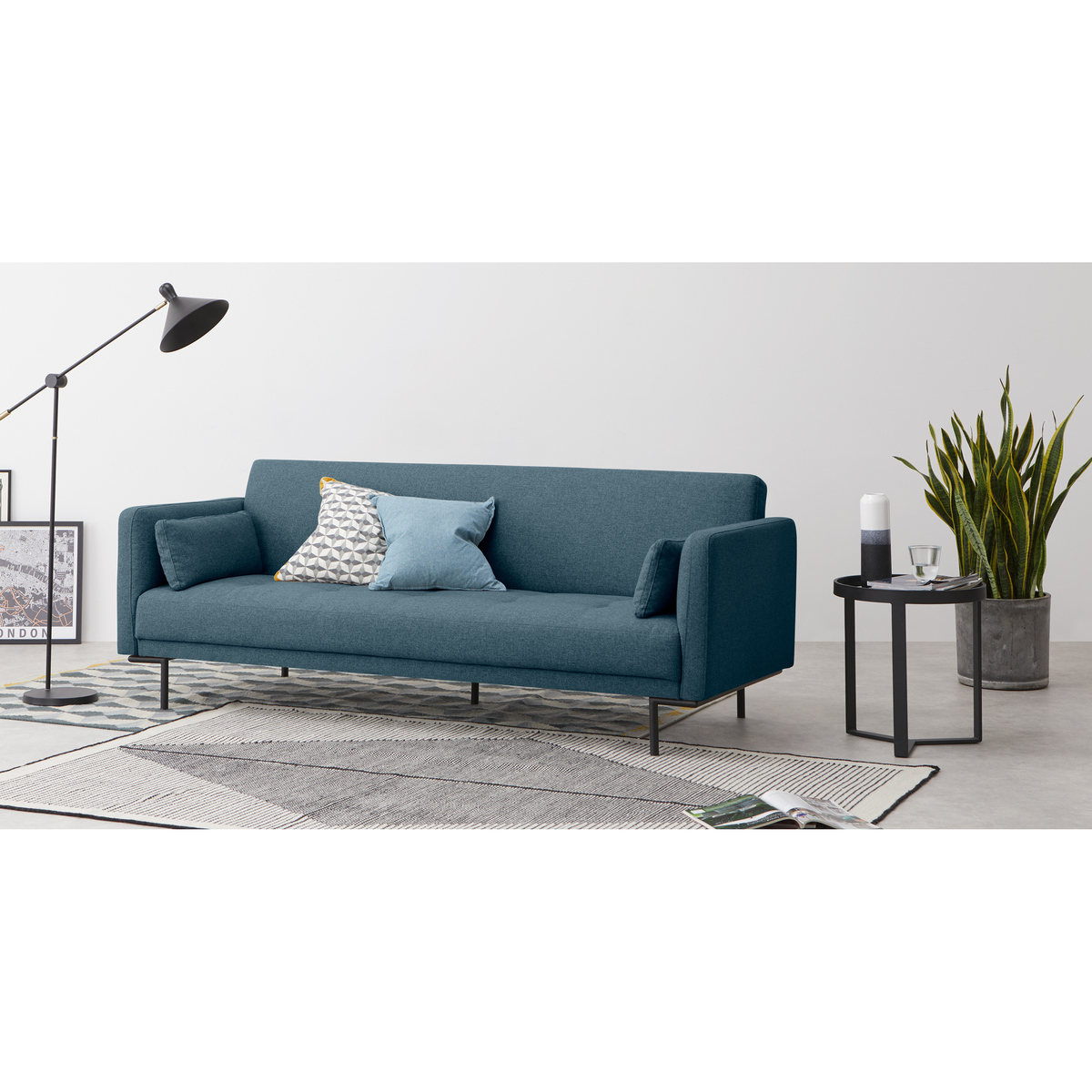 Harlow Click Clack Sofa Bed, Orleans Blue – image 3