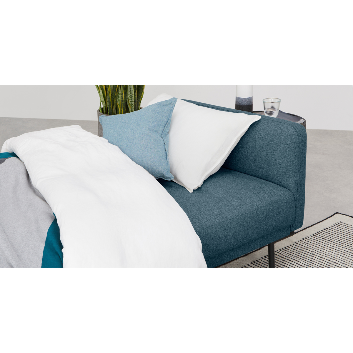 Harlow Click Clack Sofa Bed, Orleans Blue – image 6