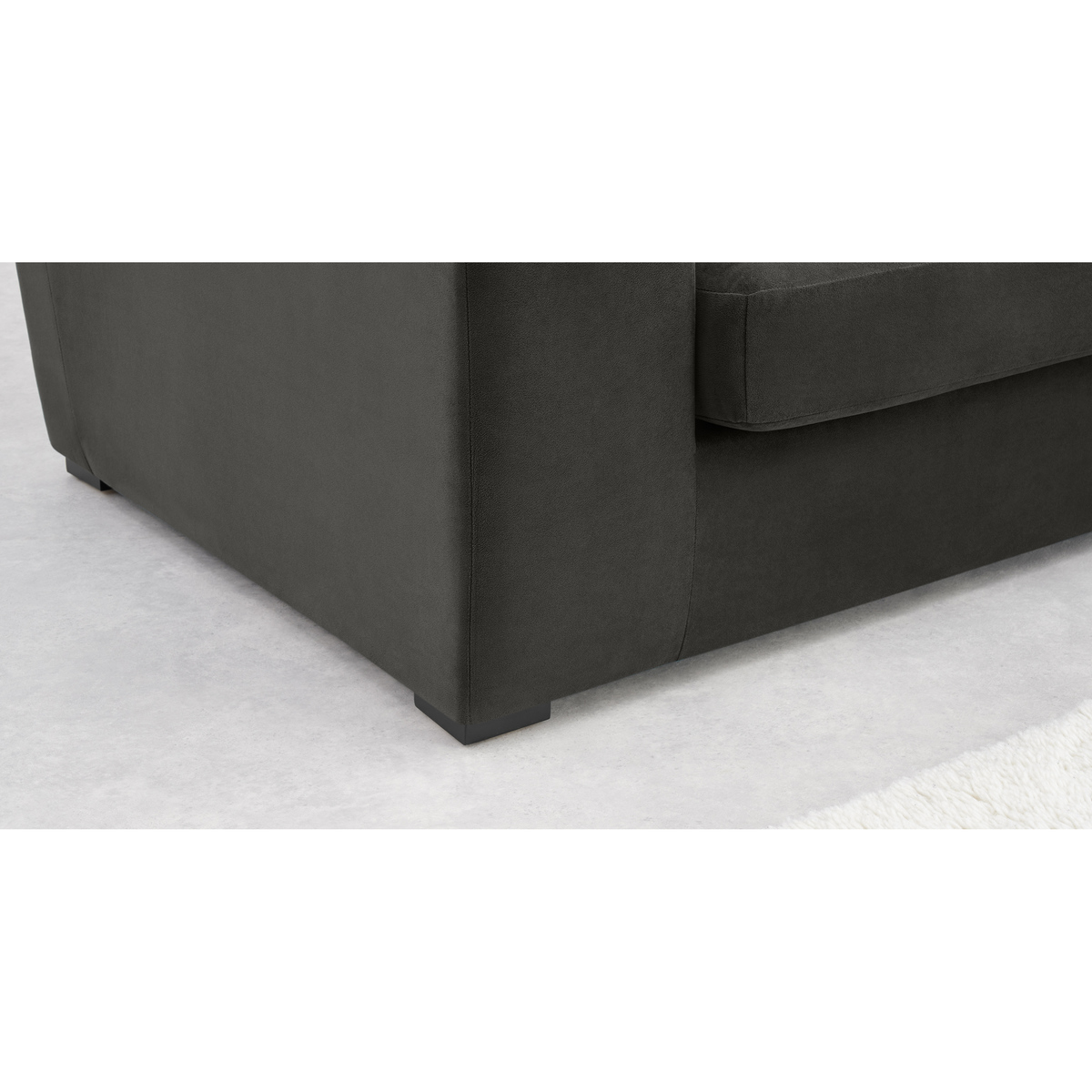 Delaney Right Hand Facing Chaise End Corner Sofa, Dark Pewter Velvet – image 4