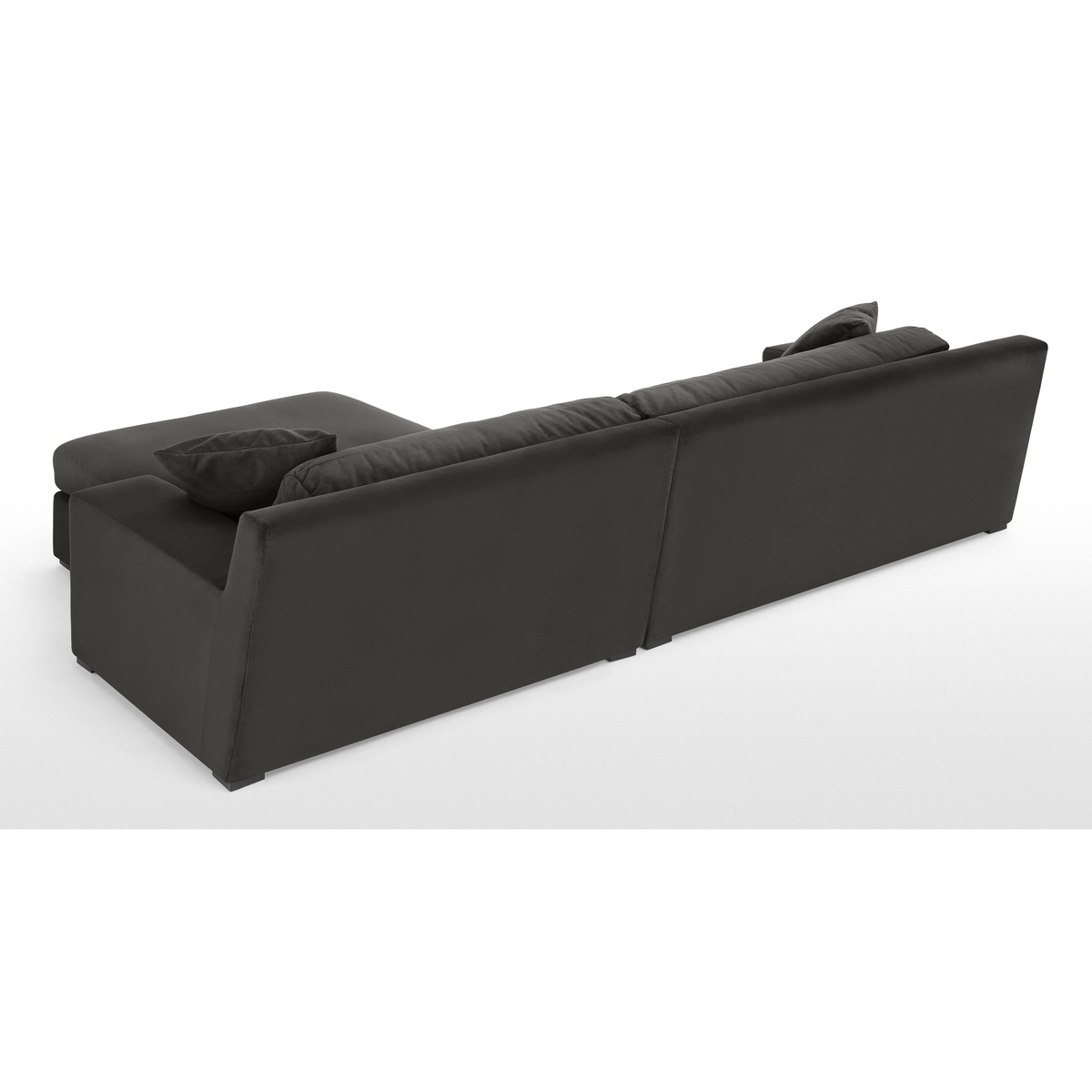 Delaney Right Hand Facing Chaise End Corner Sofa, Dark Pewter Velvet – image 5