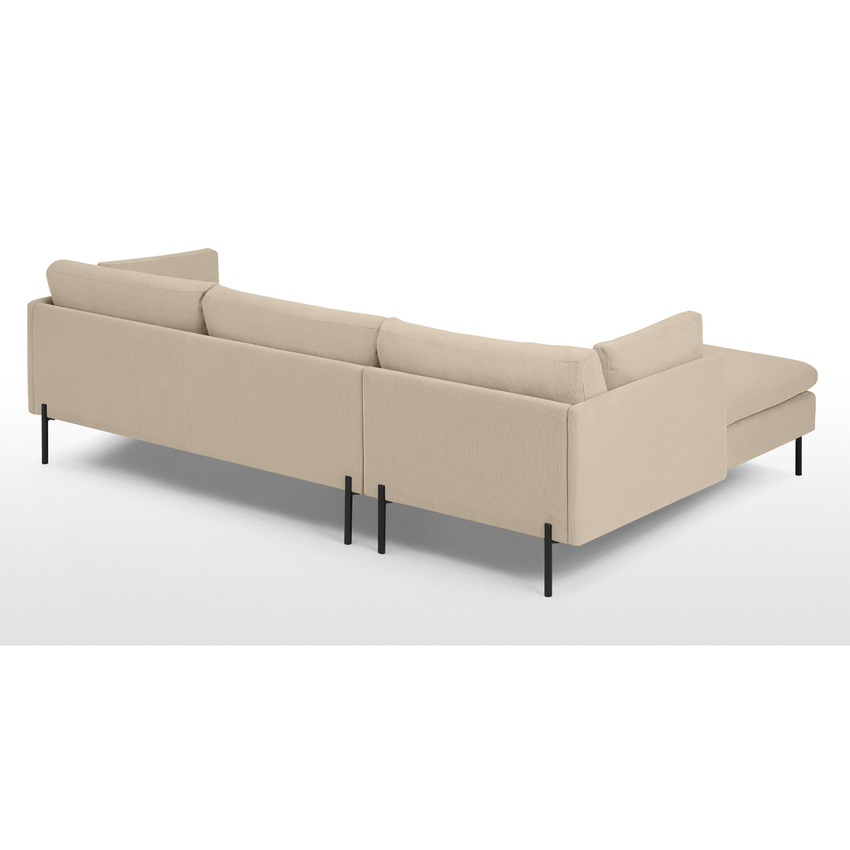 Zarina Left Hand Facing Chaise End Sofa, Stone Corduroy Velvet – image 5