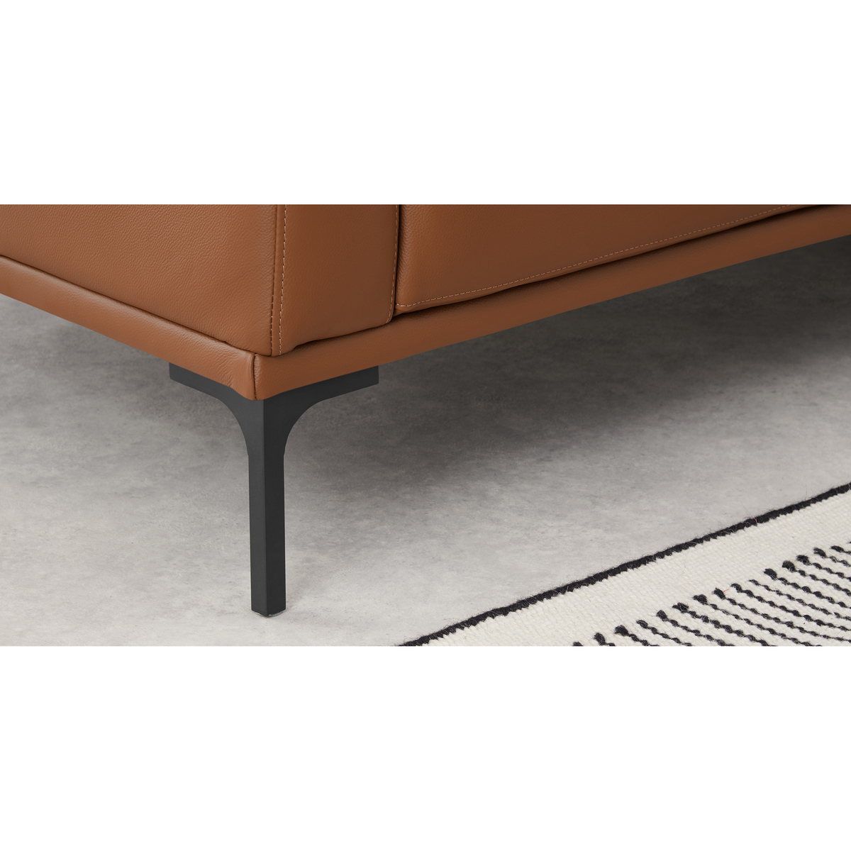 Milo Right Hand Facing Chaise End Corner Sofa, Otis Mocha Leather – image 4