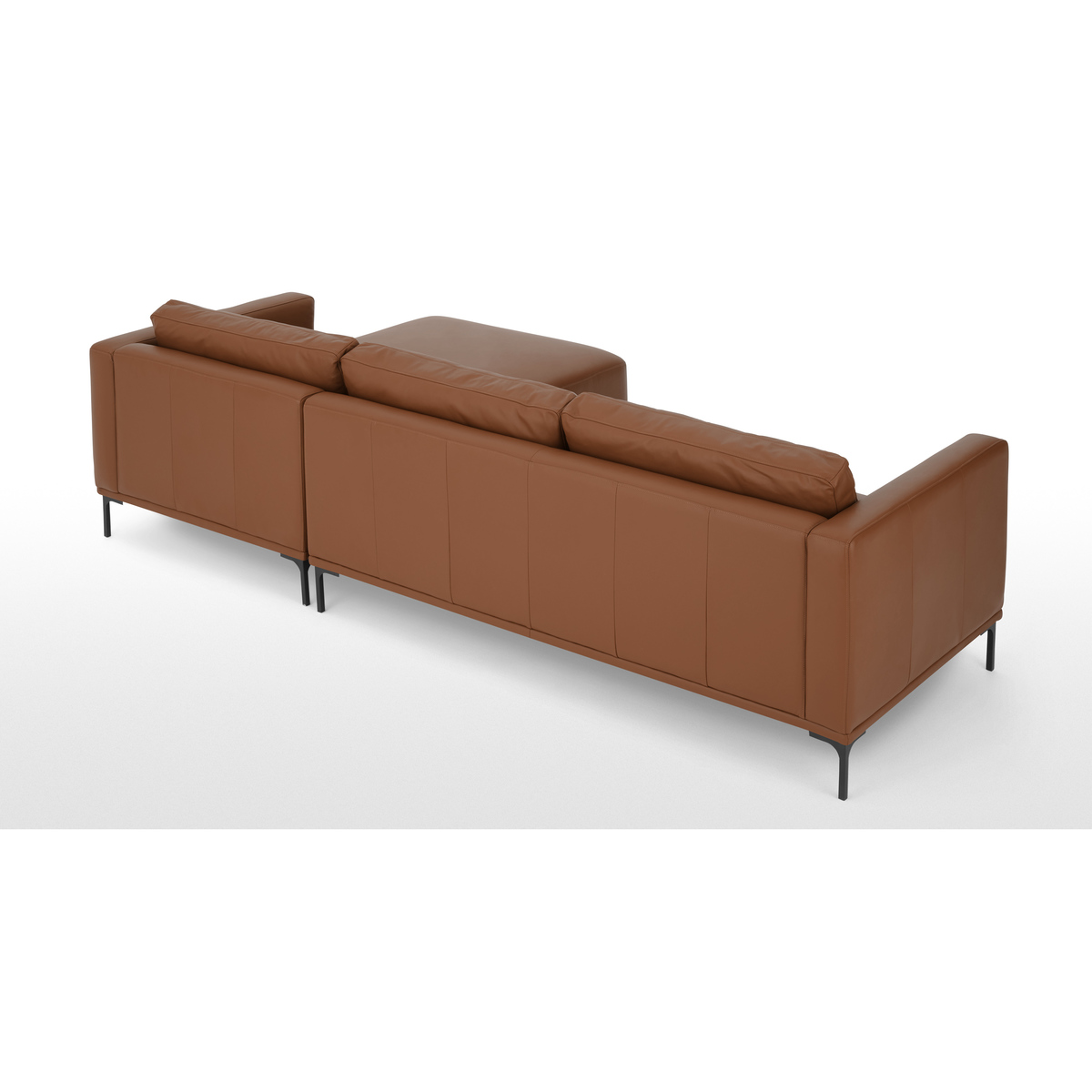 Milo Right Hand Facing Chaise End Corner Sofa, Otis Mocha Leather – image 5