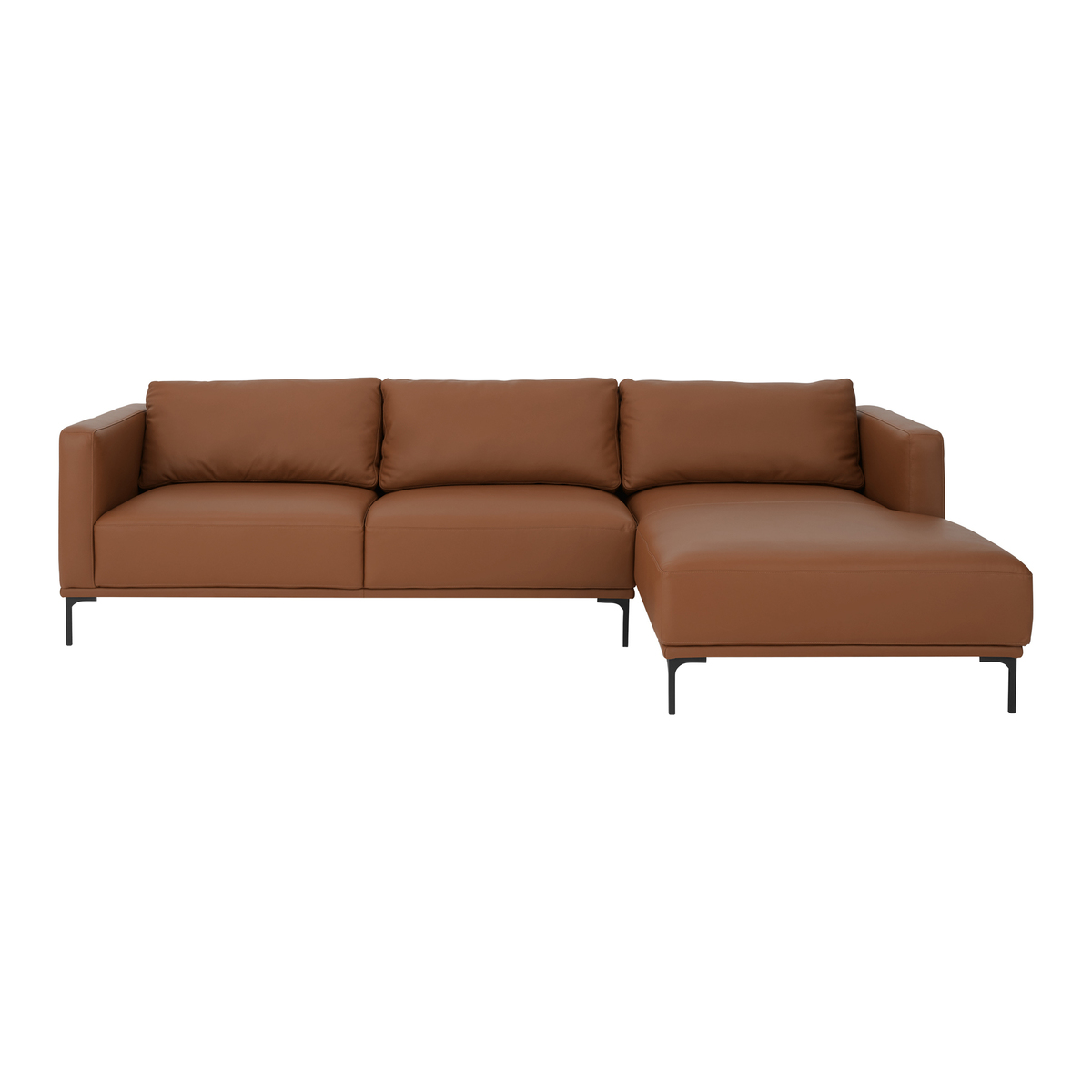 Milo Right Hand Facing Chaise End Corner Sofa, Otis Mocha Leather – image 2