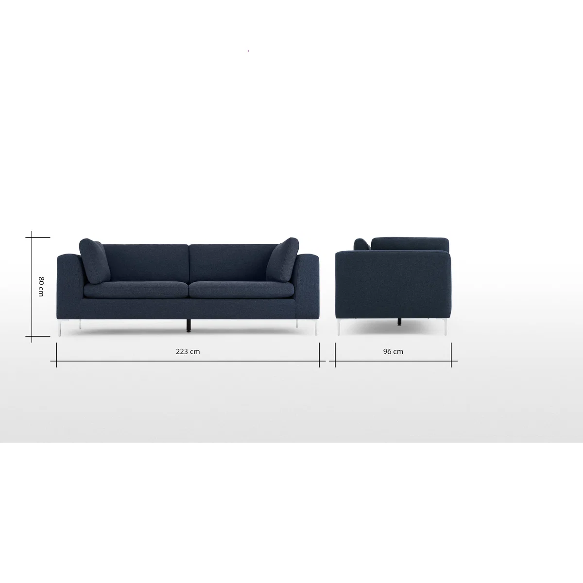 Monterosso 3 Seater Sofa, Storm Blue – image 8