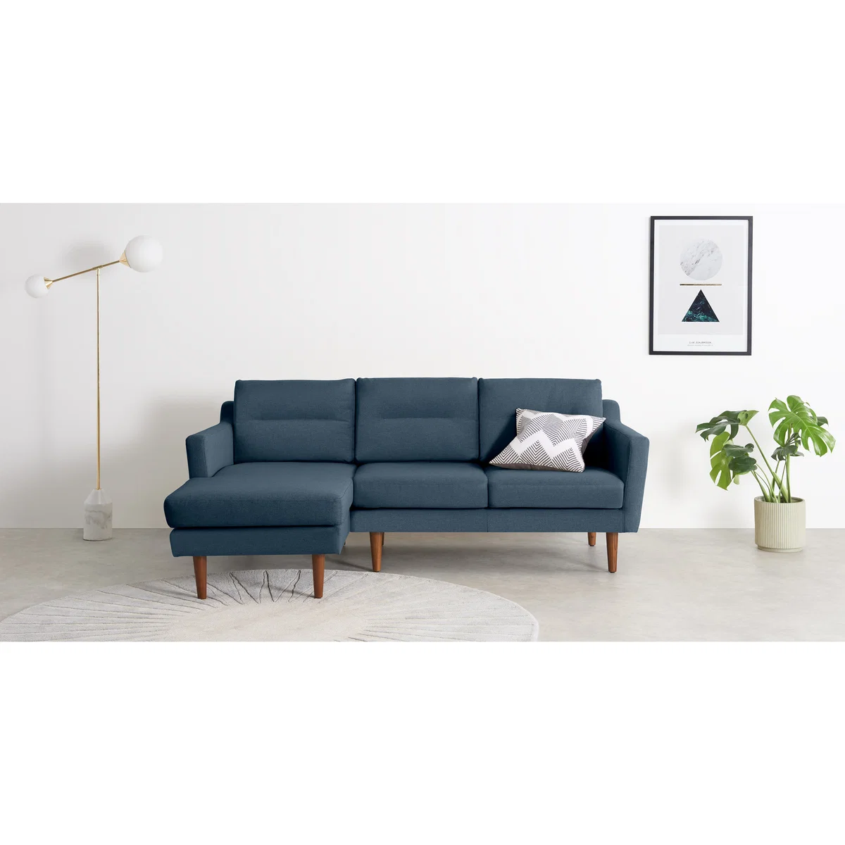 Walker Left Hand Facing Chaise Corner Sofa, Orleans Blue – image 3
