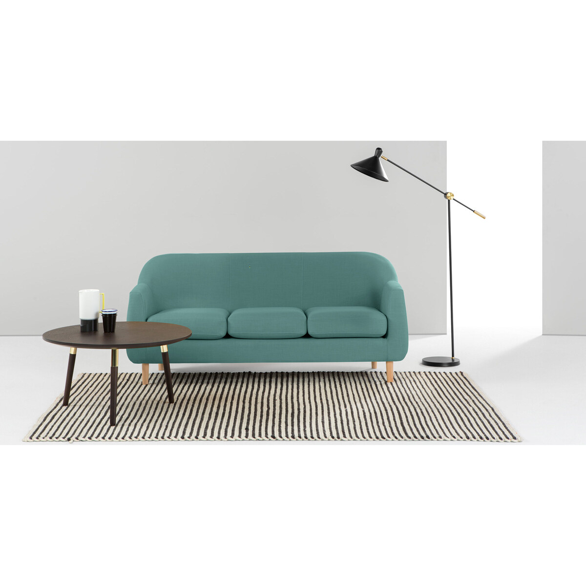 Tubby 3 Seater Sofa, Soft Teal – image 3