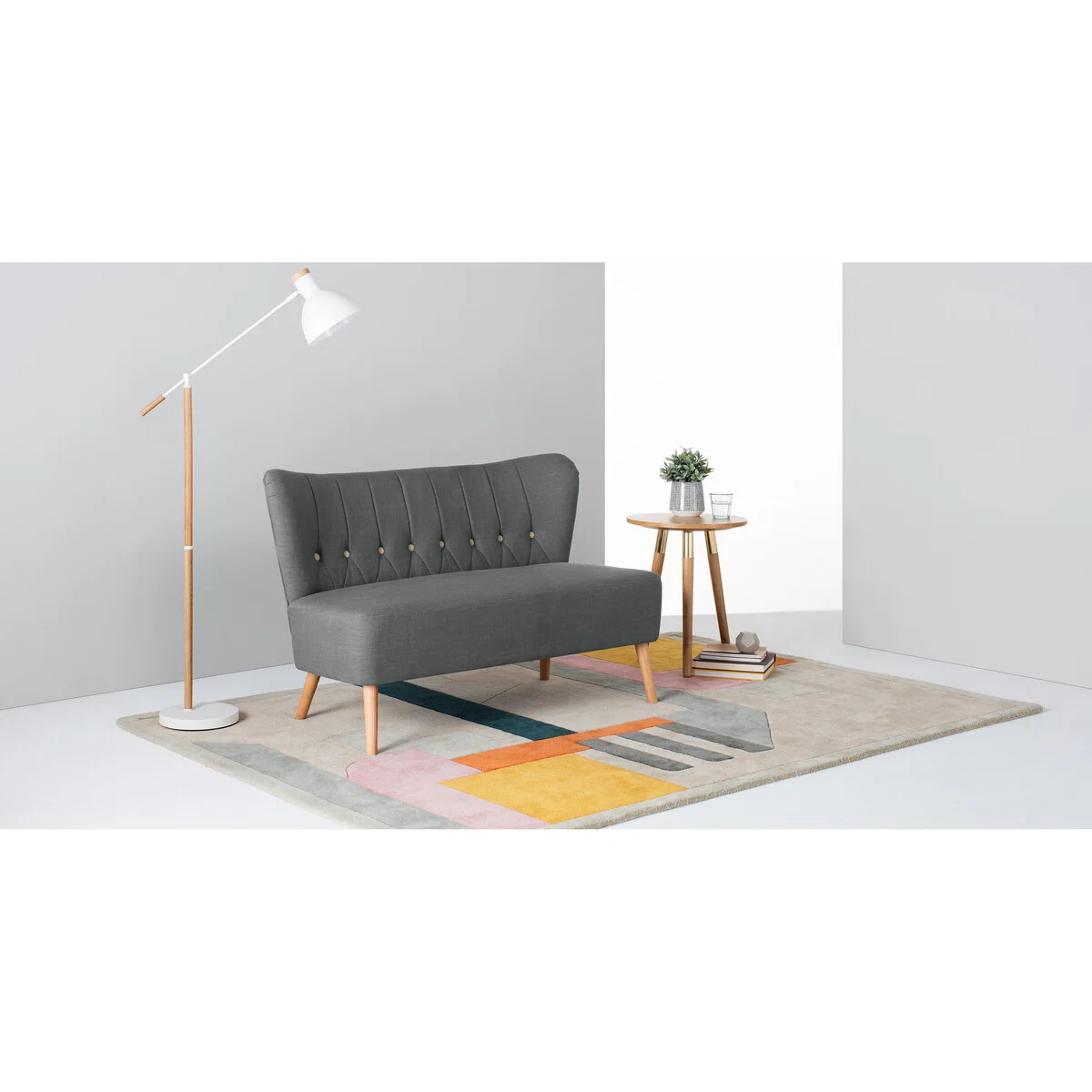 Charley 2 Seater Sofa, Graphite Grey – image 3