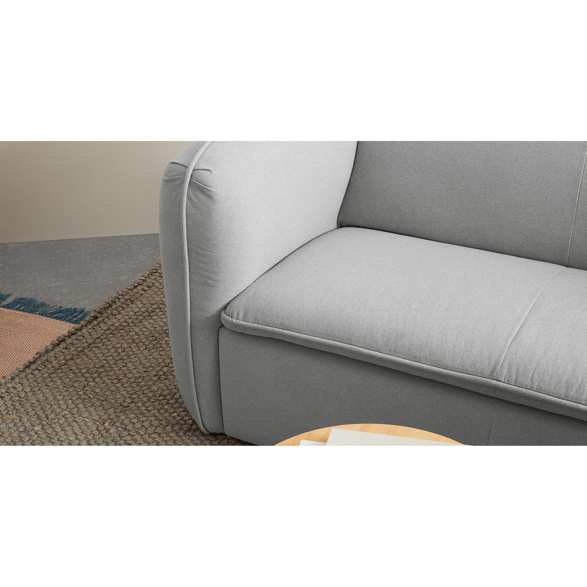 Berko 2 Seater Sofa, Chalk Grey Cotton – image 6