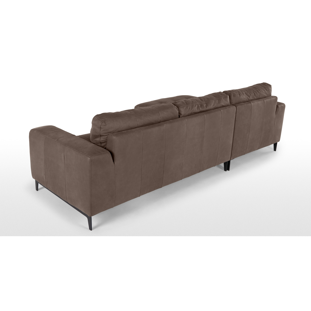 Luciano Left Hand Facing Corner Sofa, Texas Charcoal Grey Leather – image 5