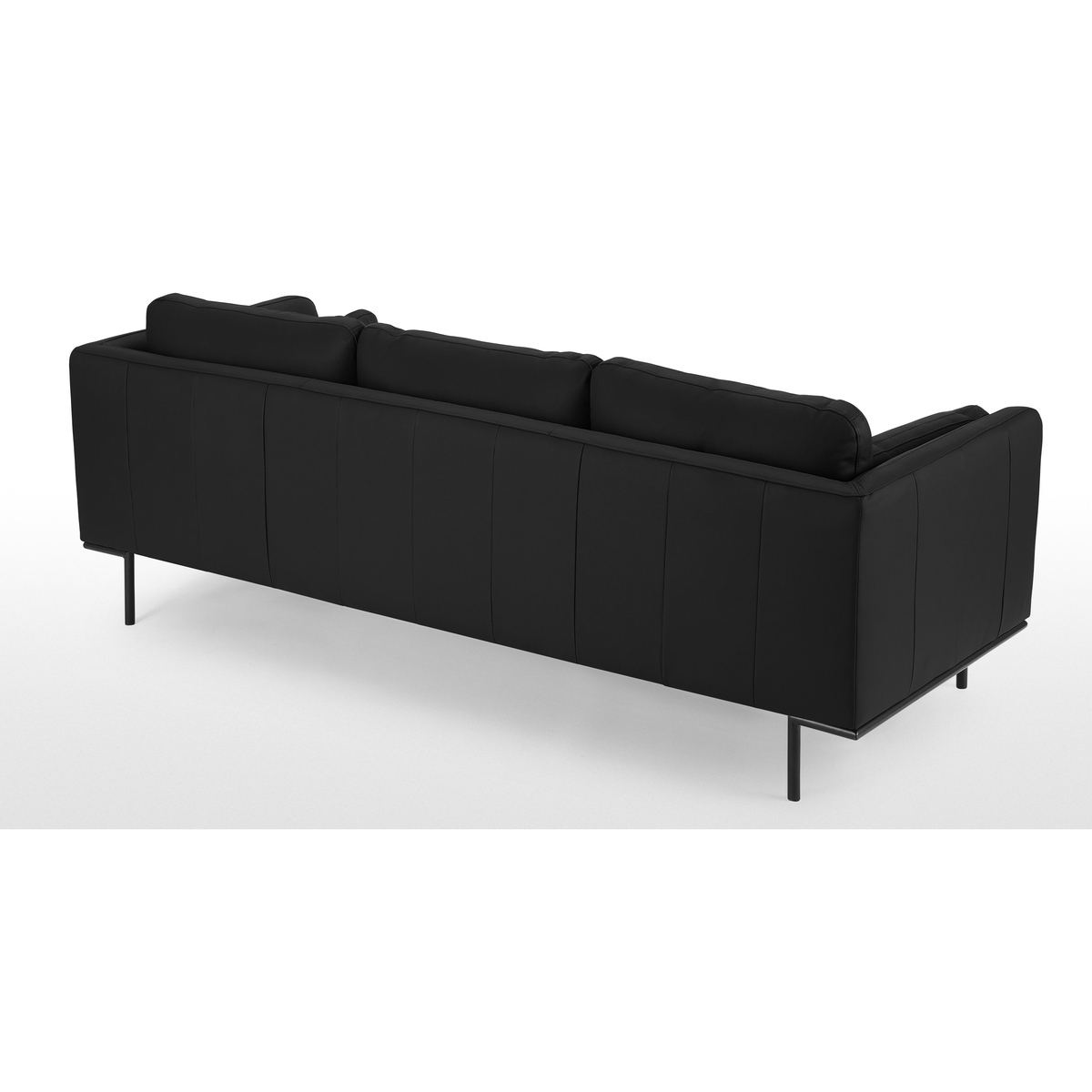 Harlow 3 Seater Sofa, Denver Black Leather – image 5