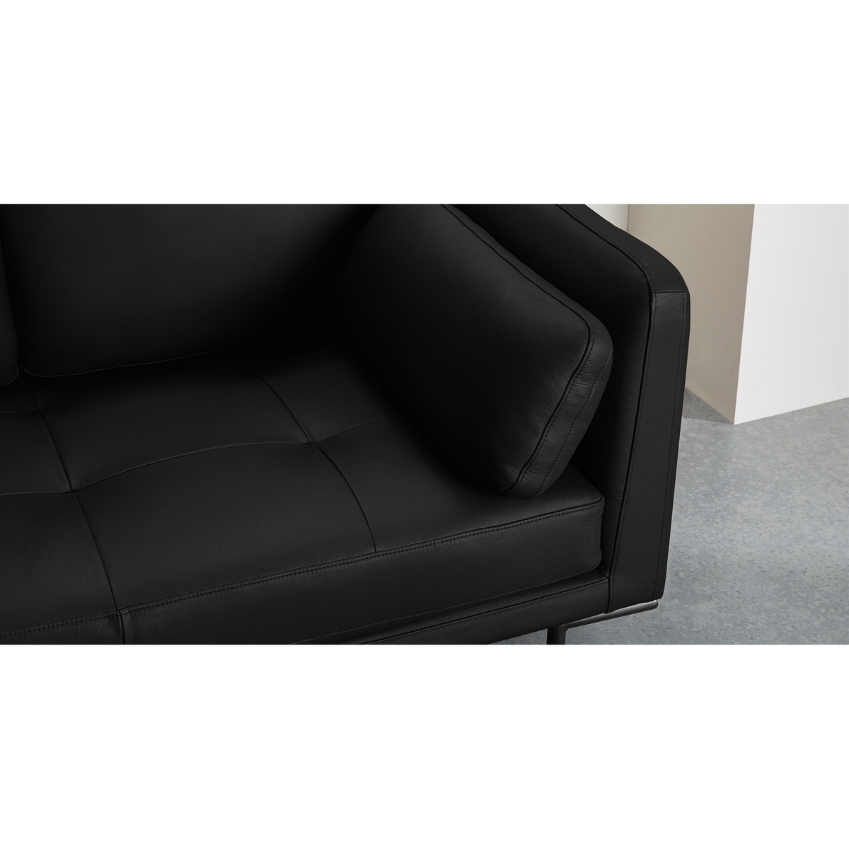 Harlow 3 Seater Sofa, Denver Black Leather – image 6