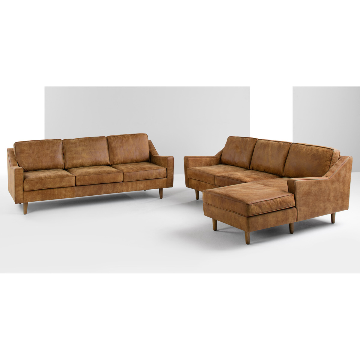 Dallas 3 Seater Sofa, Outback Tan Premium Leather – image 6