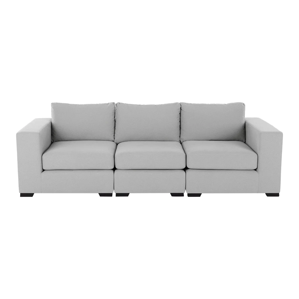 Mortimer 4 Seater Modular Sofa, Chalk Grey Cotton – image 2