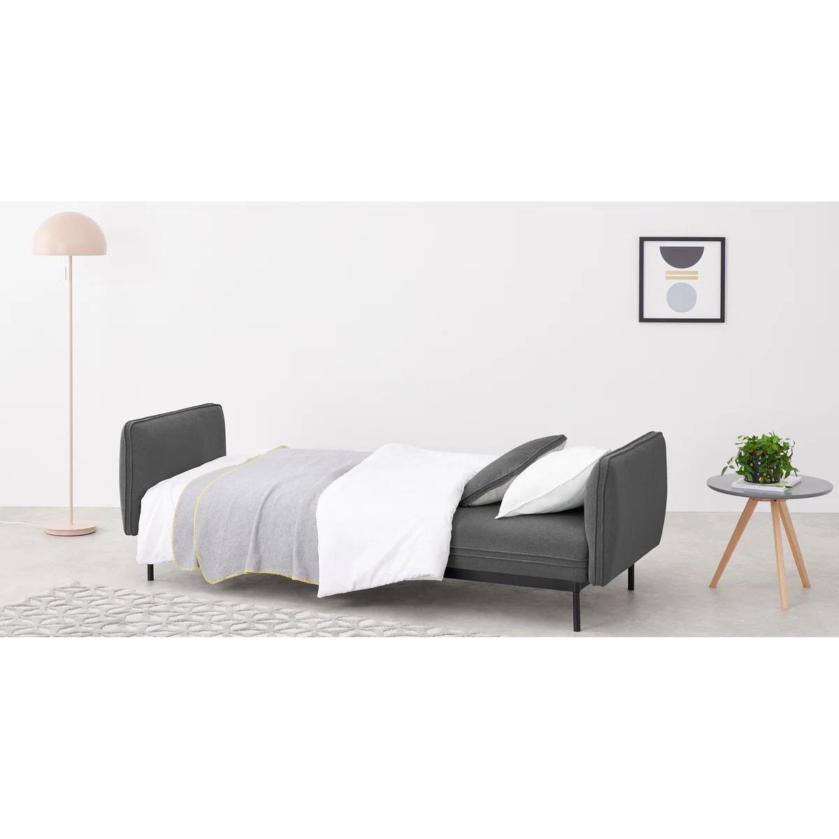 Shay Click Clack Sofa Bed, Marl Grey – image 8