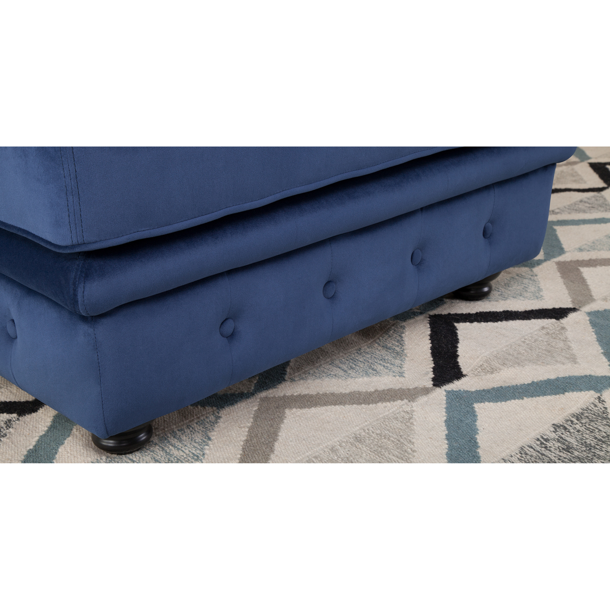 Branagh Left Hand Facing Chaise End Corner Sofa, Electric Blue Velvet – image 4