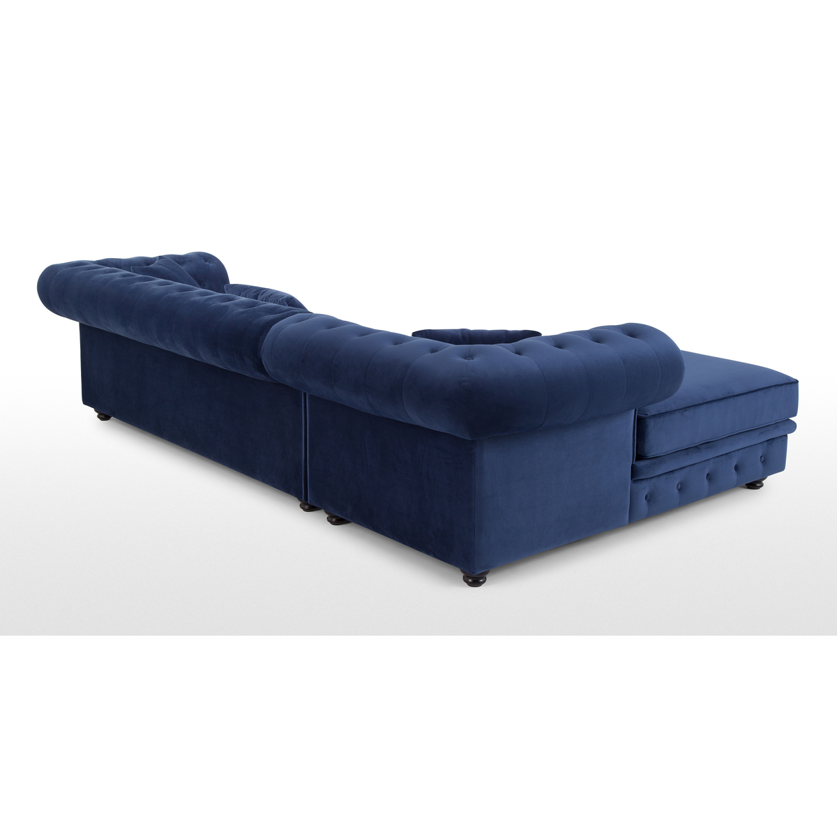 Branagh Left Hand Facing Chaise End Corner Sofa, Electric Blue Velvet – image 5