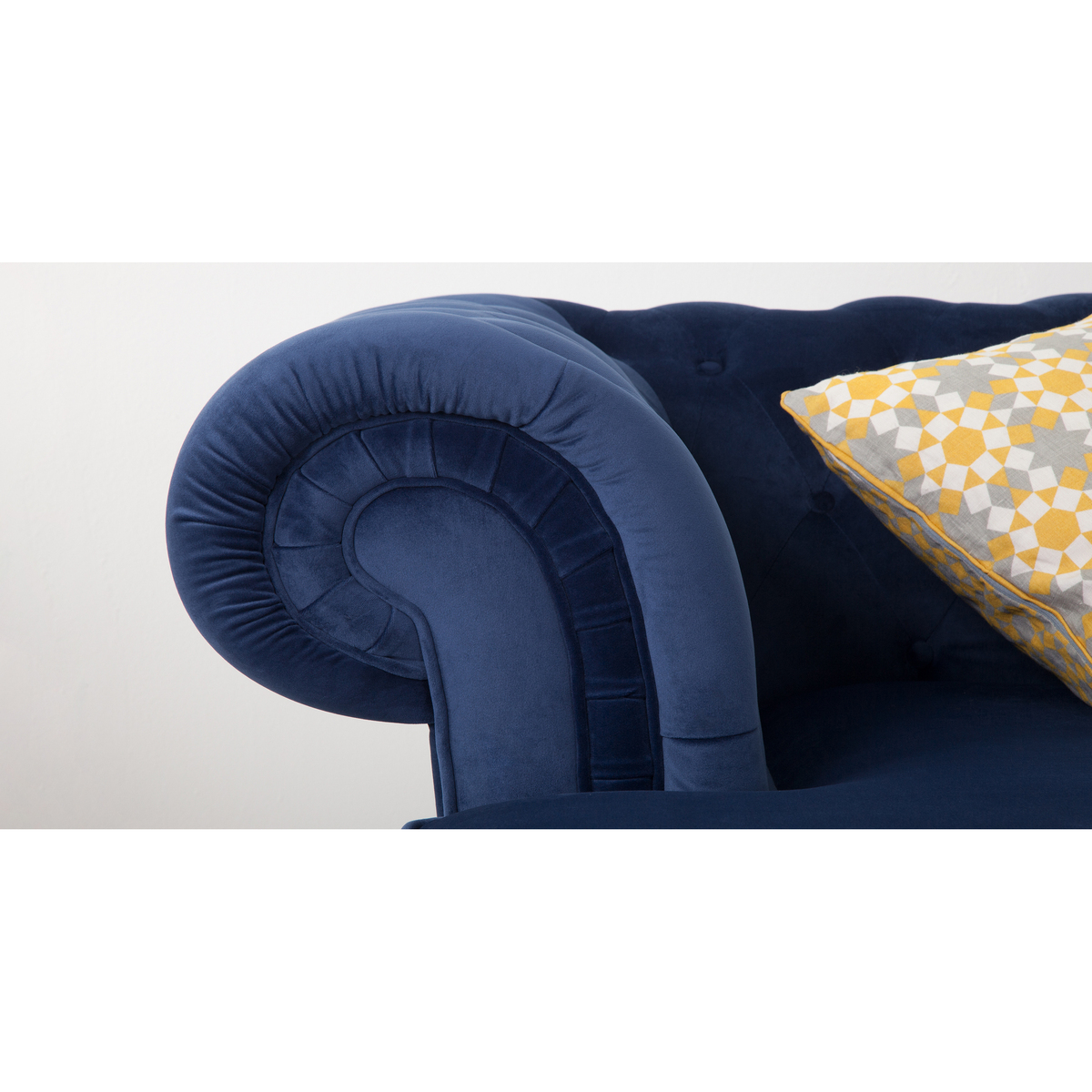 Branagh Left Hand Facing Chaise End Corner Sofa, Electric Blue Velvet – image 6