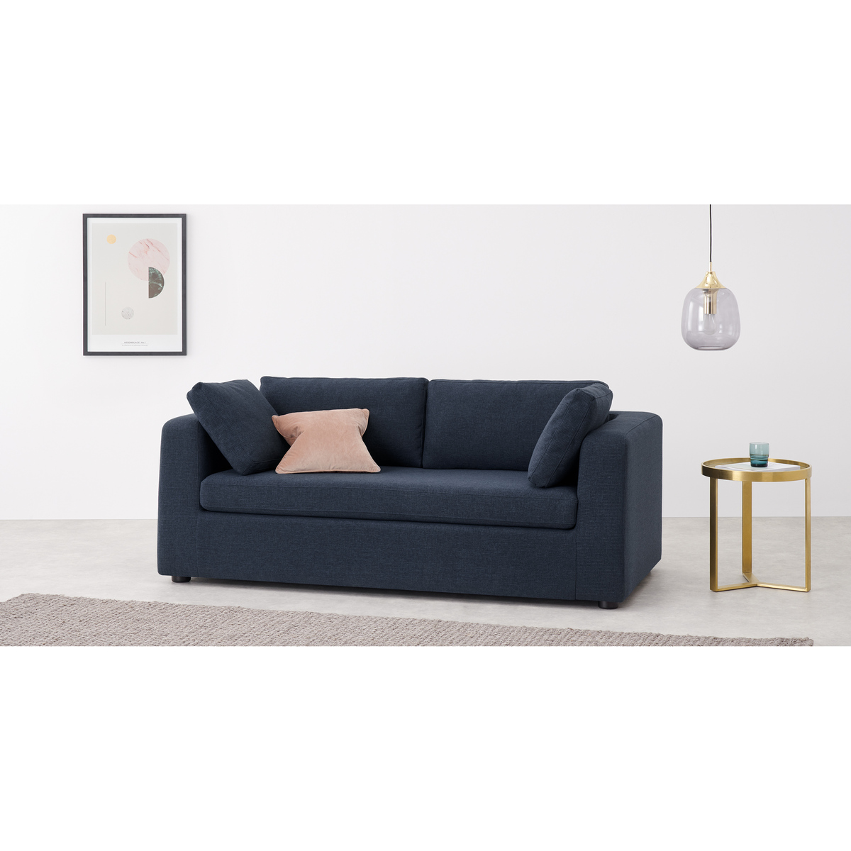 Mogen 3 Seat Sofa Bed, Storm Blue – image 3
