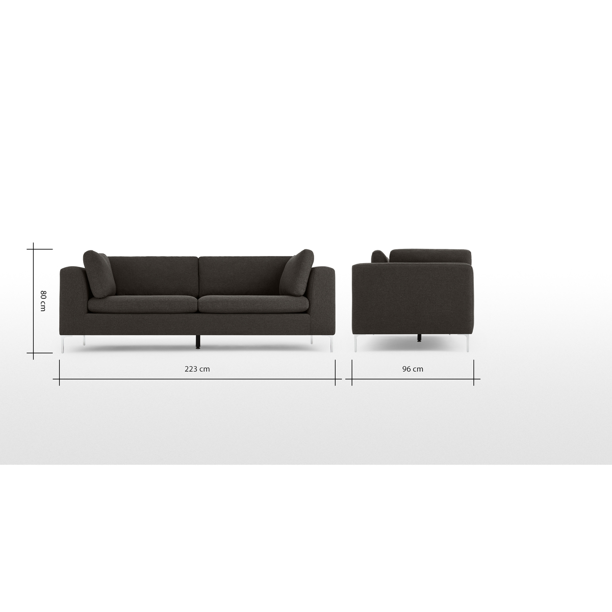Monterosso 3 Seater Sofa, Oyster Grey – image 6