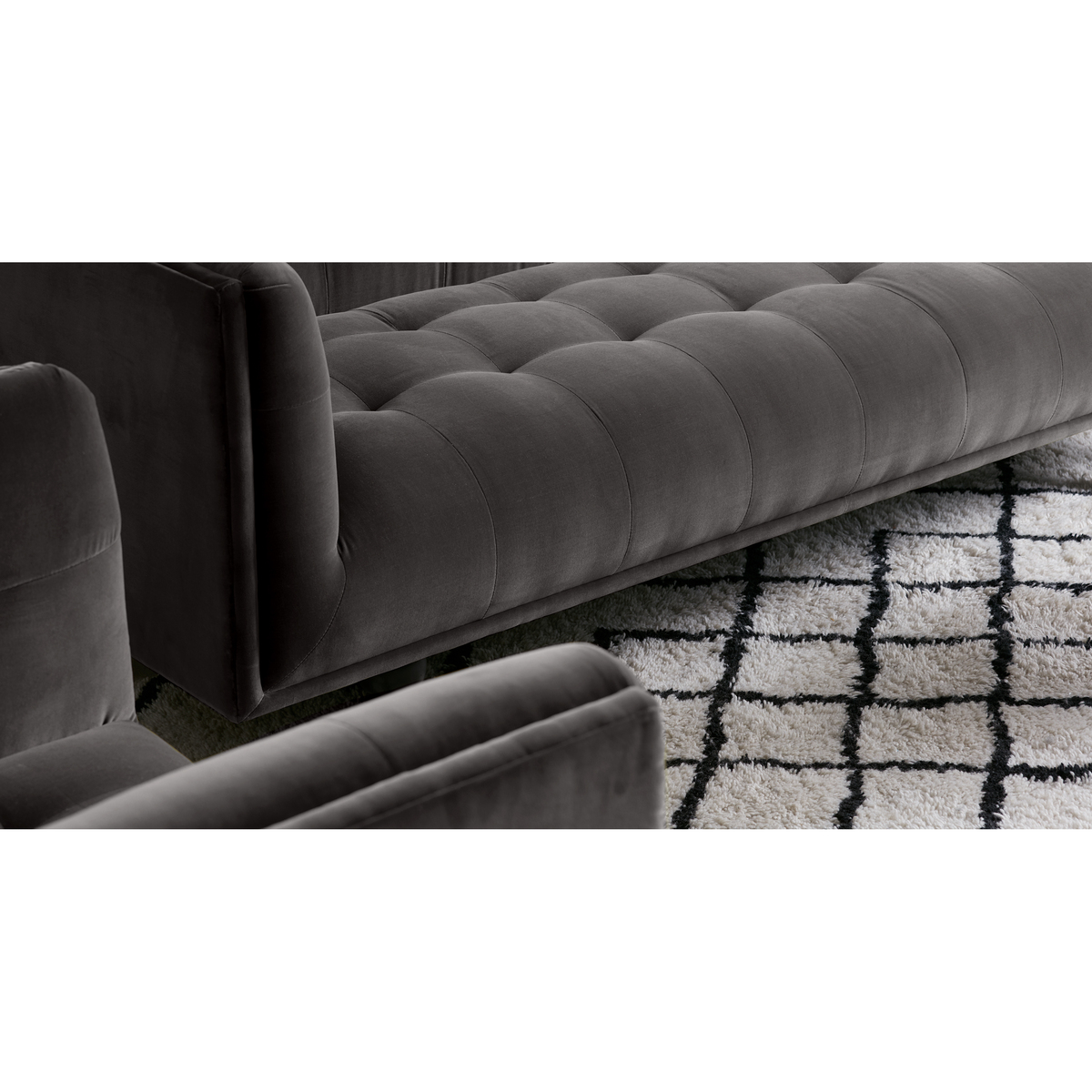 Connor 3 Seater Sofa, Concrete Cotton Velvet – image 6