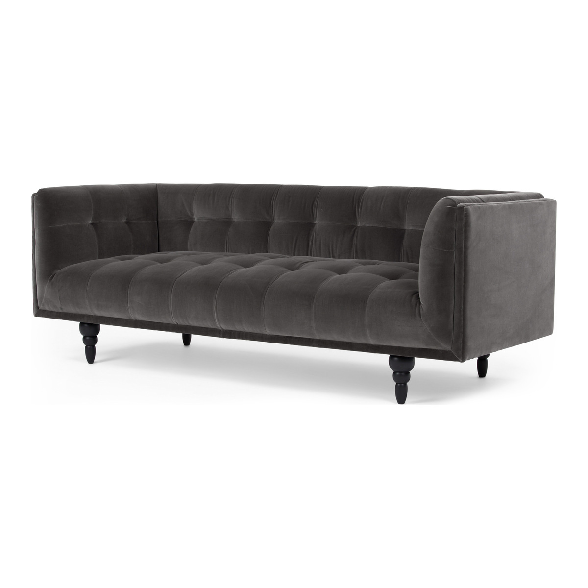 Connor 3 Seater Sofa, Concrete Cotton Velvet – image 1