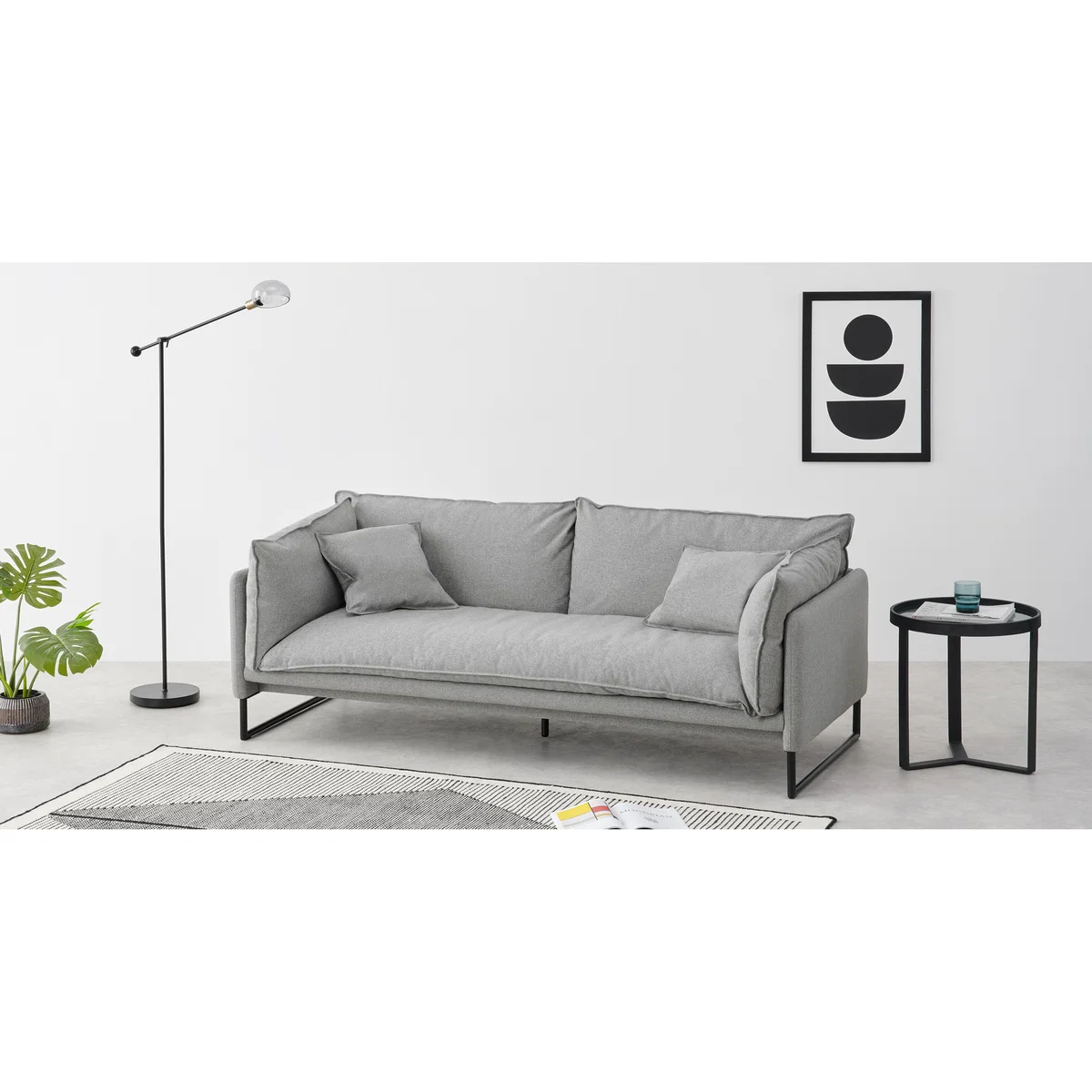 Malini 3 Seater Sofa, Mountain Grey – image 2