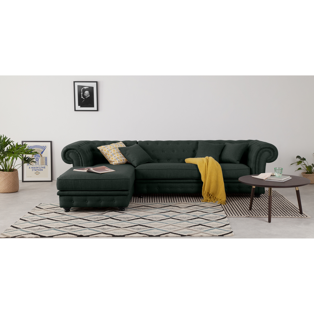 Branagh Left Hand Facing Chaise End Corner Sofa, Anthracite Grey – image 3