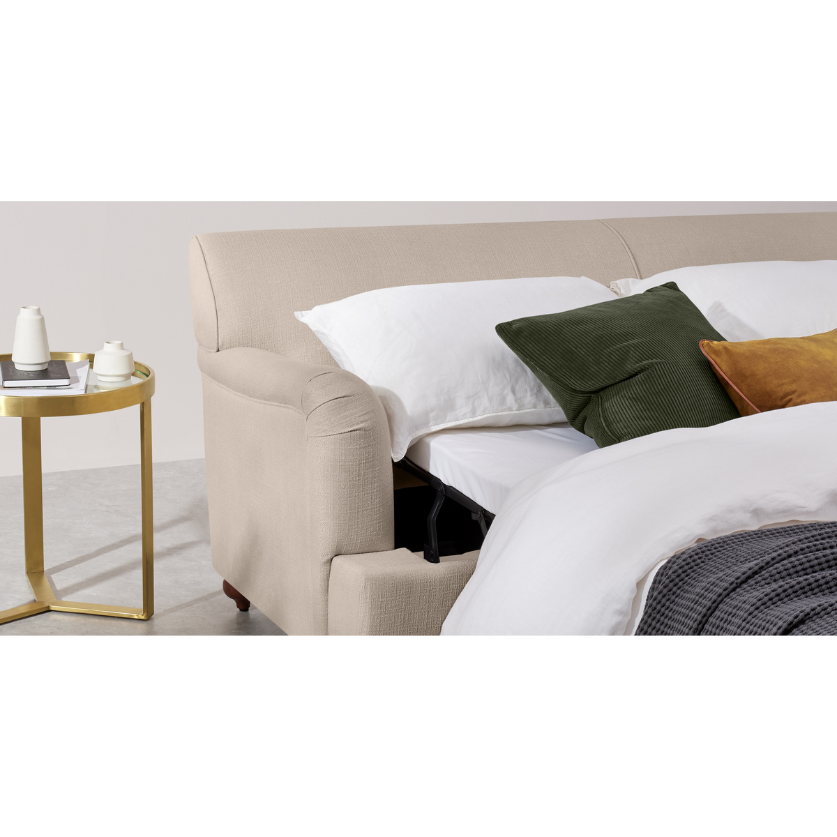Orson Right Hand Facing Chaise End Sofa Bed, Natural Weave – image 9