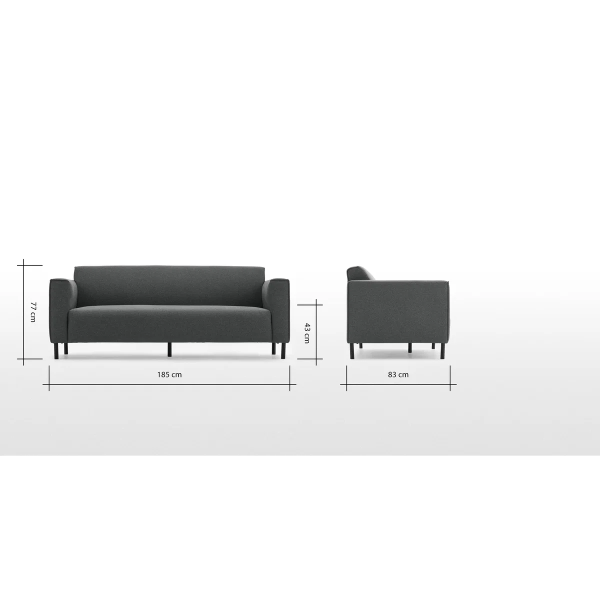MADE Essentials Herron 3 Seater Sofa, Marl Grey – image 7