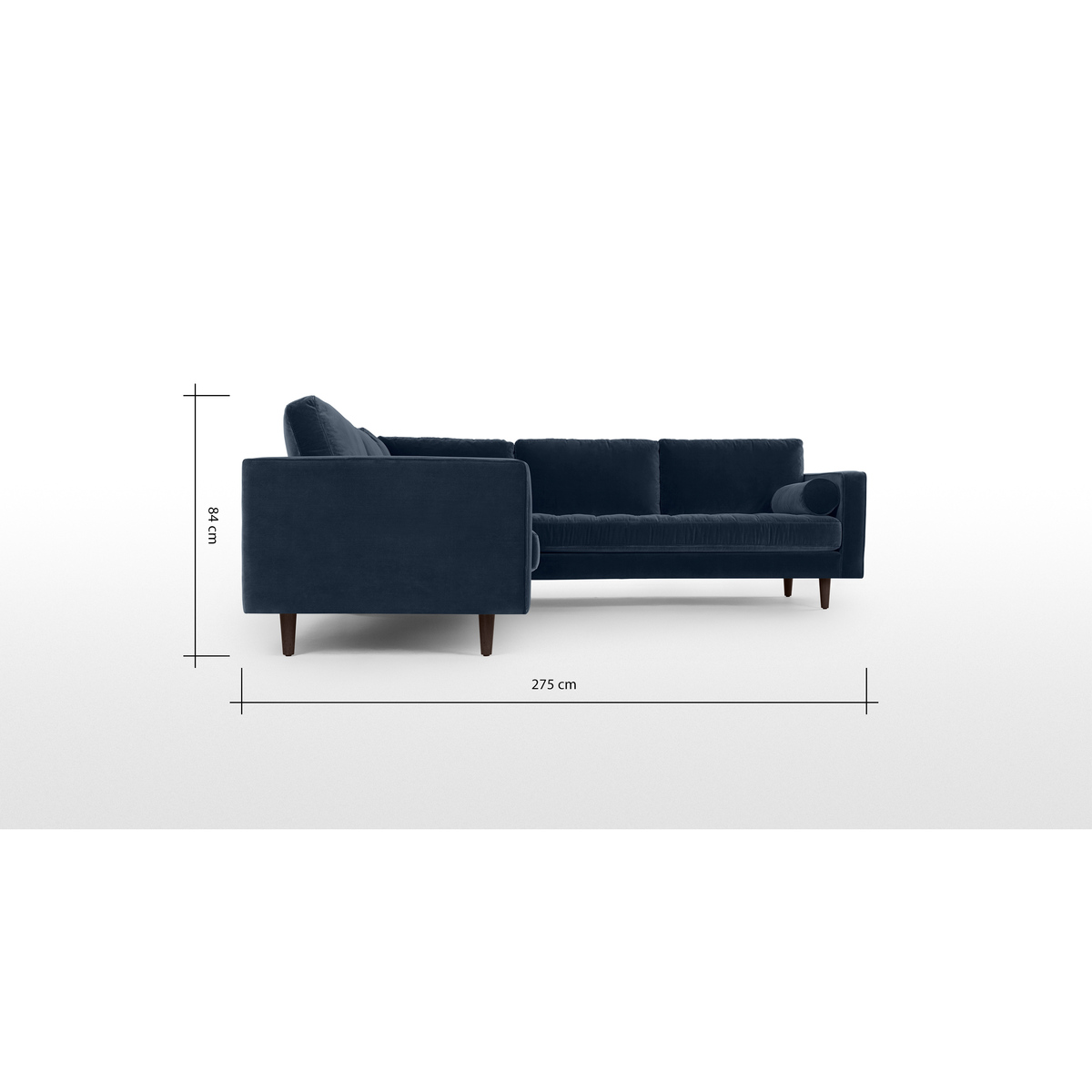 Scott Corner Sofa, Navy Cotton Velvet – image 8