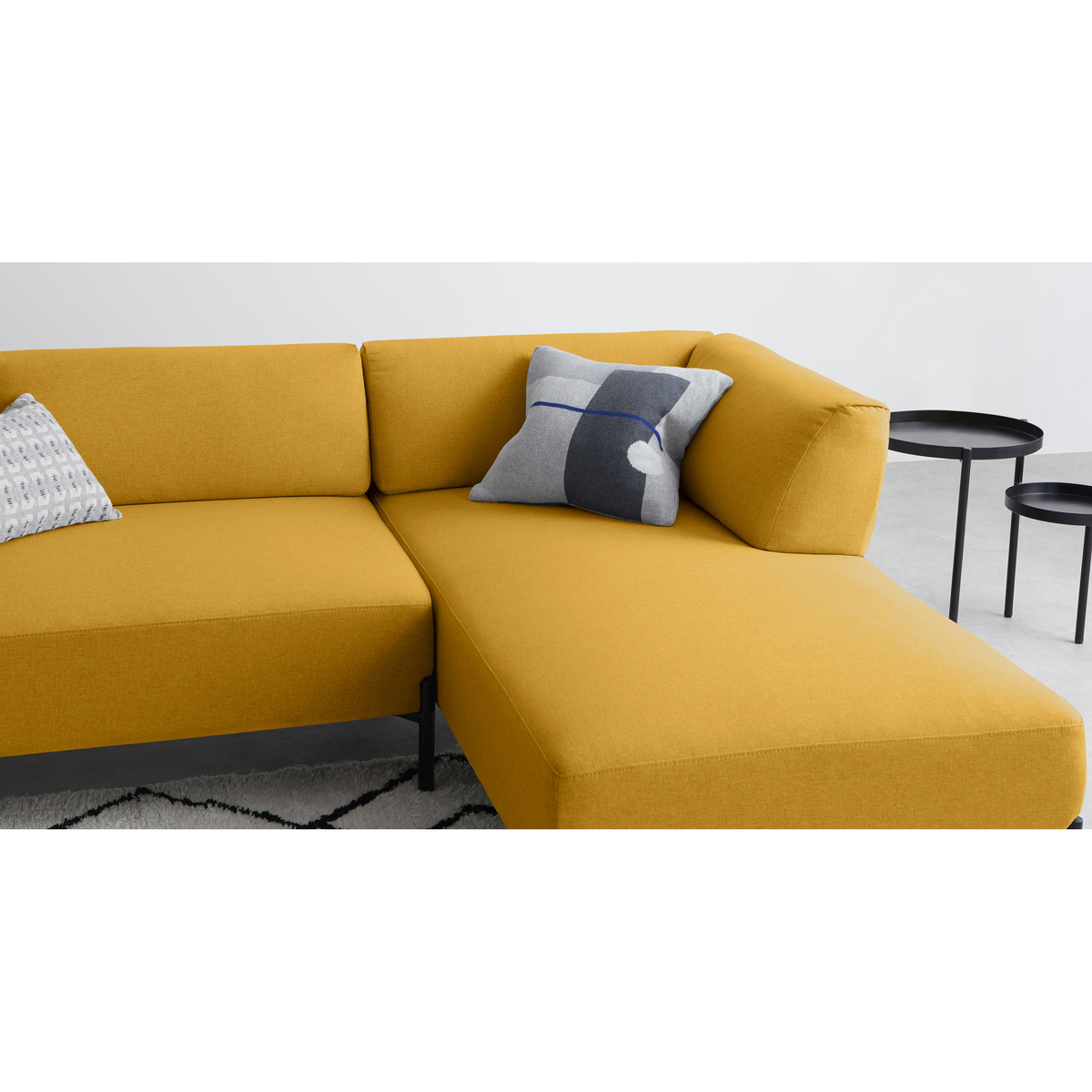 Kiva Right Hand Facing Chaise End Corner Sofa, Yolk Yellow – image 5