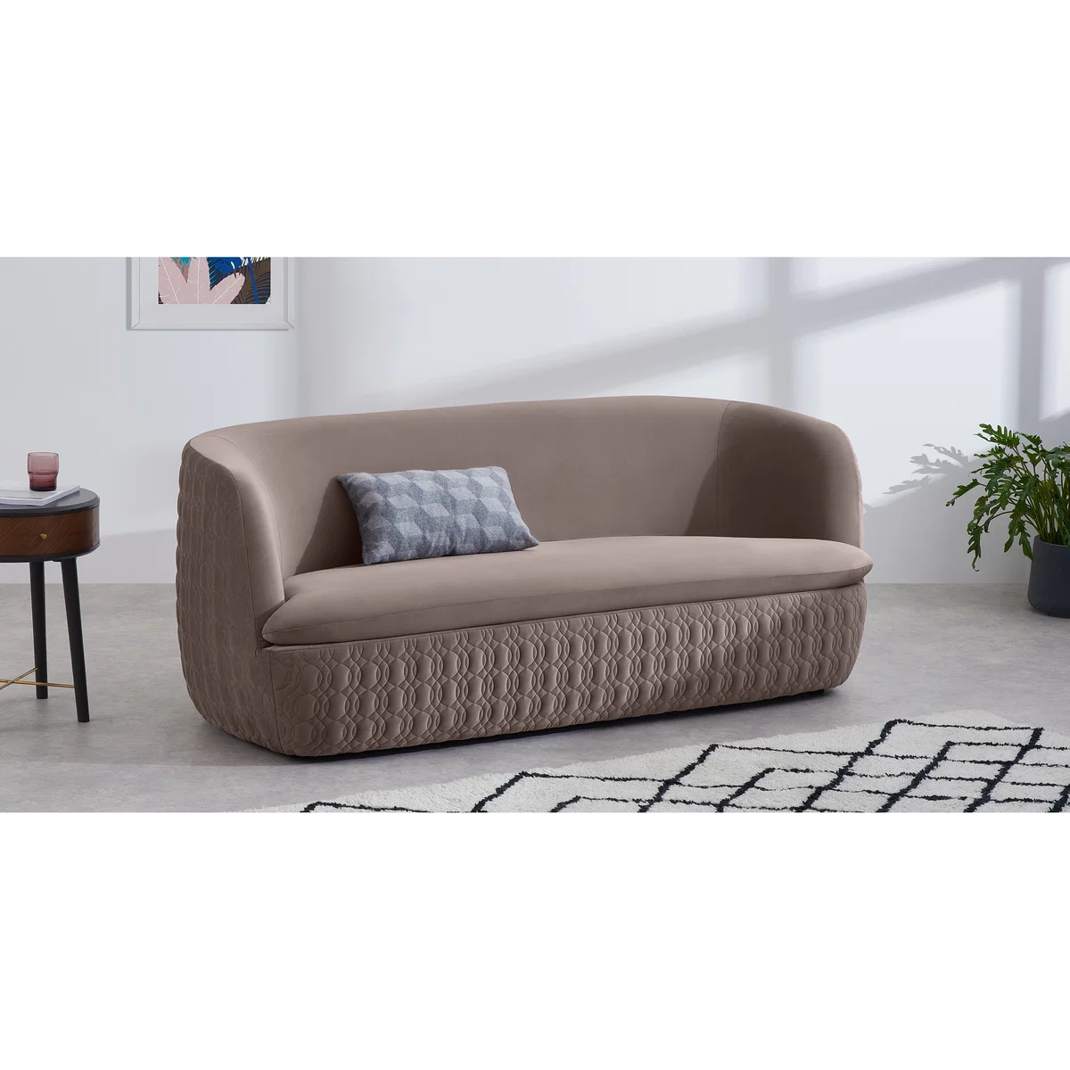 Tandy Large 2 Seater Sofa, Soft Mauve Velvet – image 3