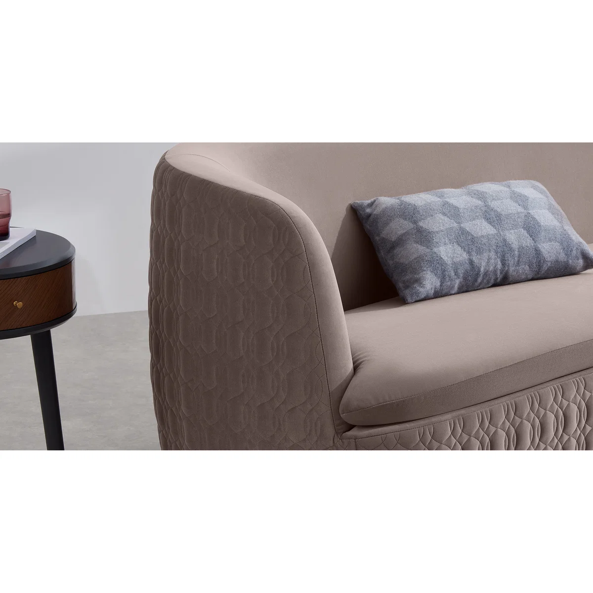 Tandy Large 2 Seater Sofa, Soft Mauve Velvet – image 6