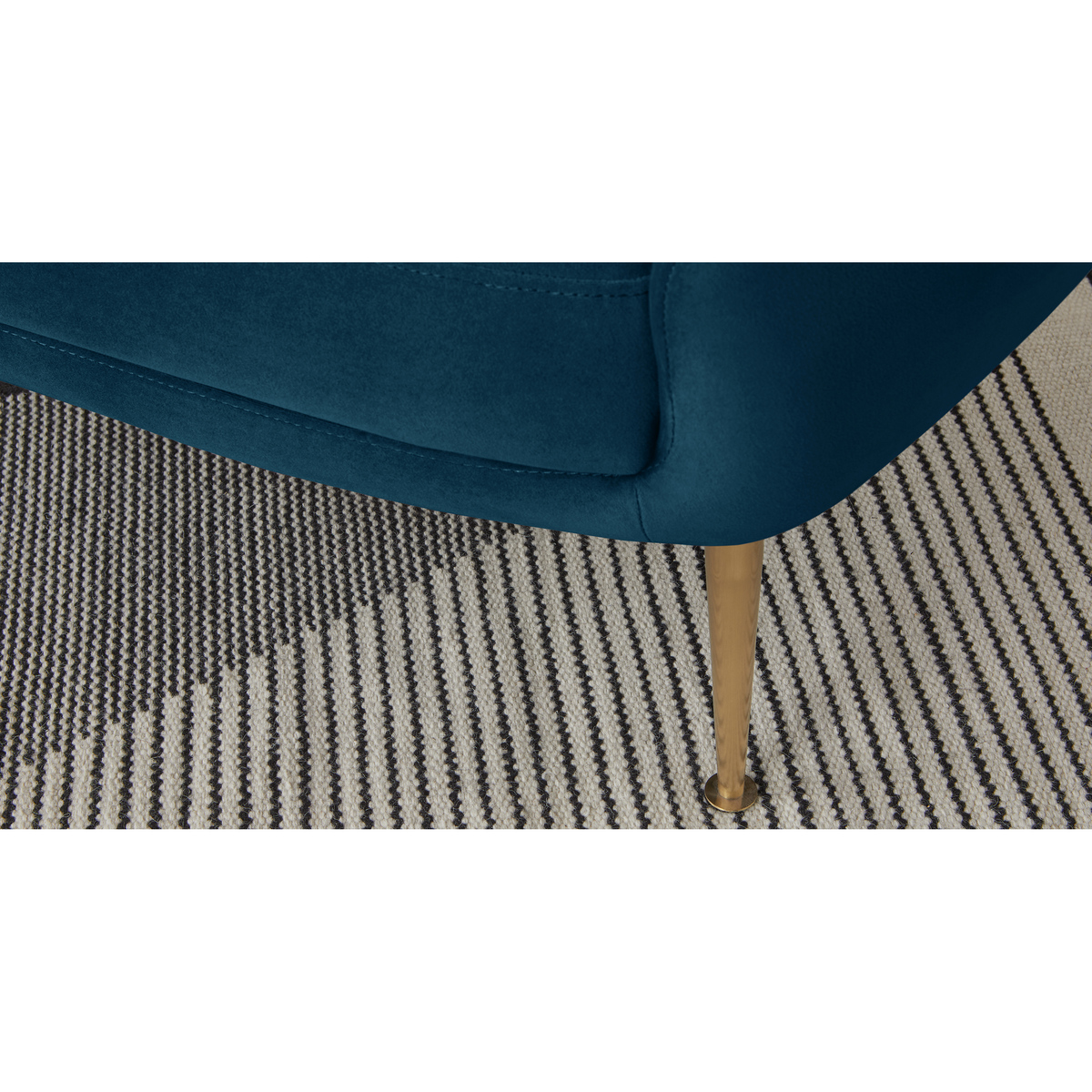 Primrose 2 Seater Sofa, Velvet Petrol Teal – image 3