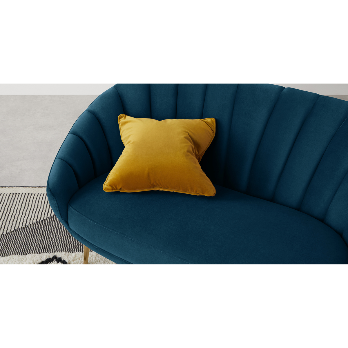 Primrose 2 Seater Sofa, Velvet Petrol Teal – image 5